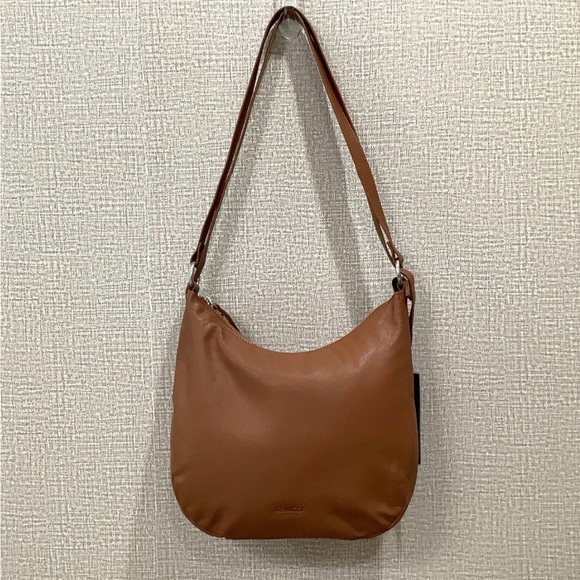 Genicci Leather Womens Convertible Backpack Tote Purse Bag Brown Cognac NEW - Picture 2 of 9